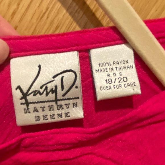 Kathryn Deene (Katy D) Women’s Plus Size 18/20 Pink Flowy Tank Top - Picture 3 of 5